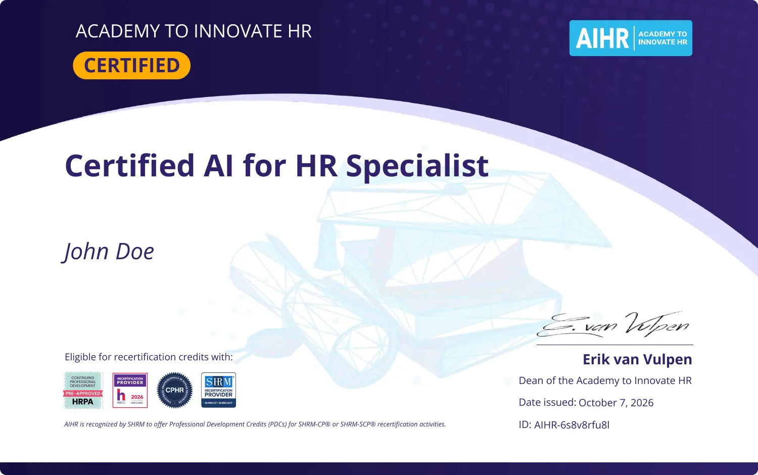 Certificate of Completion