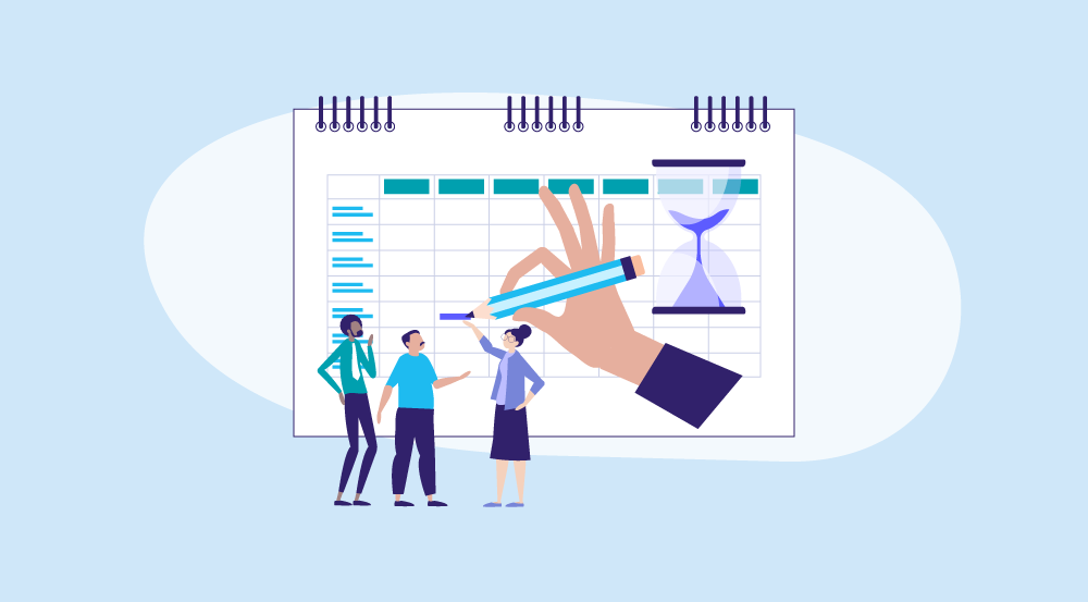 A conceptual representation of a 90 day review template.