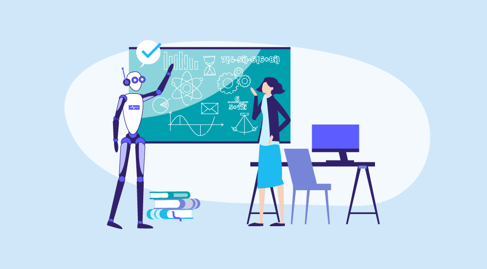 A conceptual idea of AI for performance reviews.