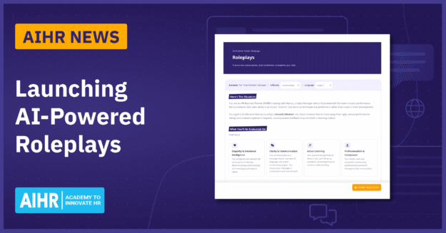 AIHR launches AI-powered roleplays to practice difficult workplace conversations.