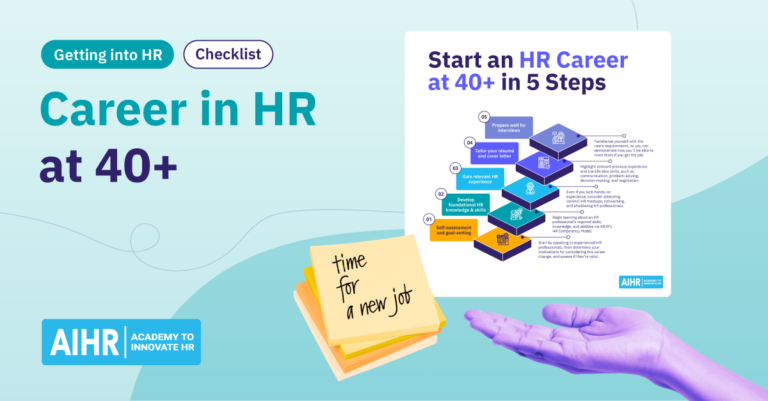 How to start a career in HR at 40.