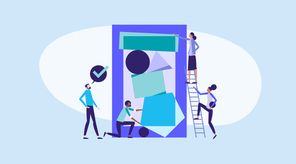 A conceptual idea of cultural transformation in the workplace.