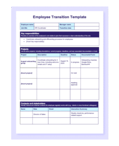 [FREE] Employee Transition Plan Template: Build a Successful Plan - AIHR