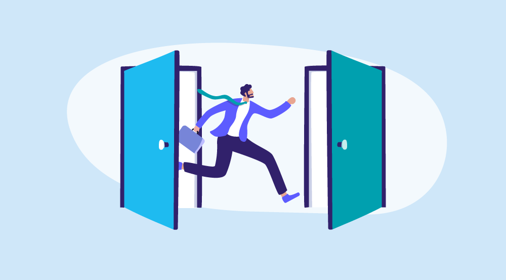 A conceptual idea of an employee transition plan template.