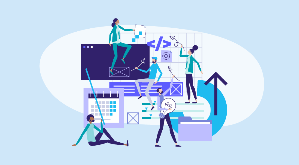 Conceptual illustration representing employee experience management.
