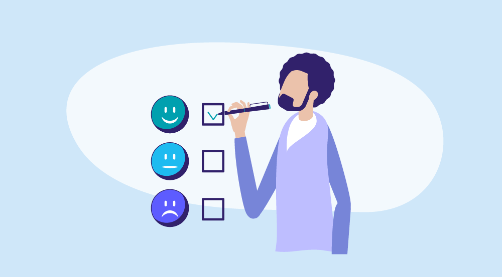 Conceptual ilustration representing an employee motivation survey.