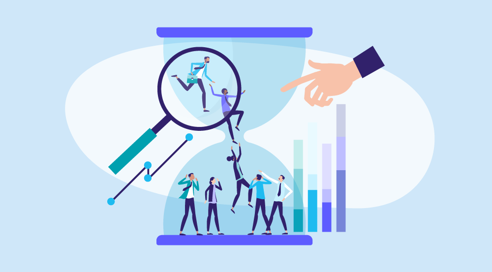 Conceptial depiction of employee retention.
