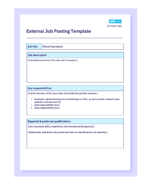 [FREE] Job Posting Template and All-You-Need Guide for 2025 - AIHR