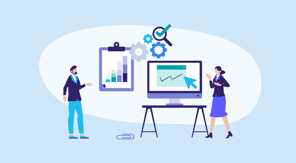 Conceptual illustration representing an HR analytics in excel template bundle.