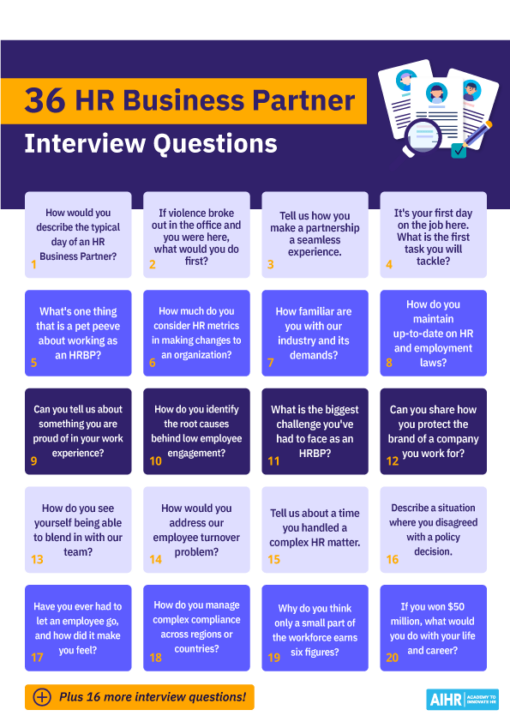 36 HR Business Partner Interview Questions [Plus Answer Tips] - AIHR