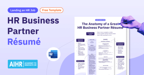 HR-Business-Partner-Résumé-Thumbnail Preview of AIHR's HR Business Partner résumé template.
