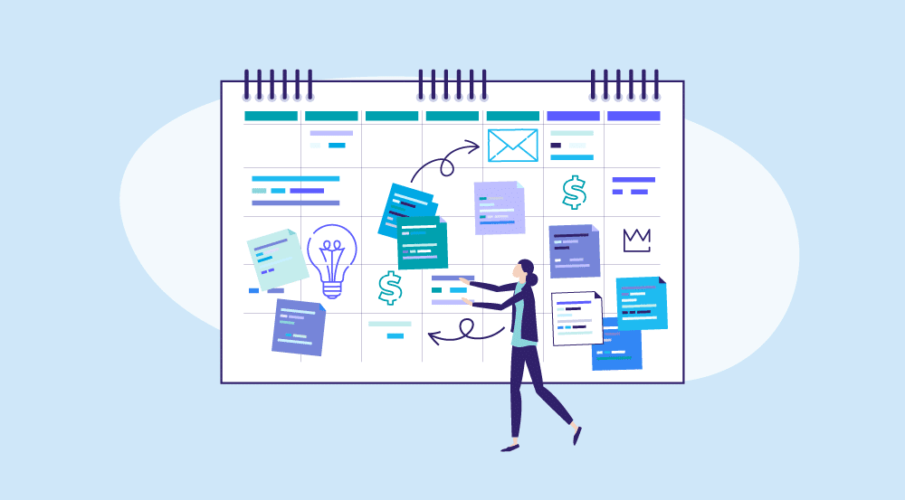 Conceptual illustration representing an HR annual calendar.