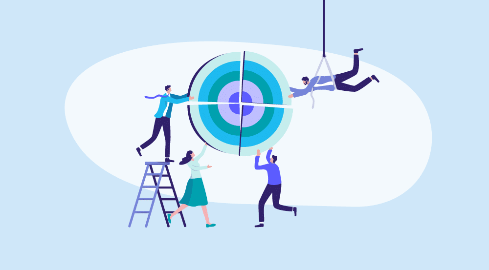 Conceptual illustration representing HR team goals.