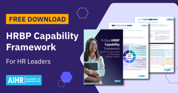 A preview of AIHR's HRBP Capability Framework guide.