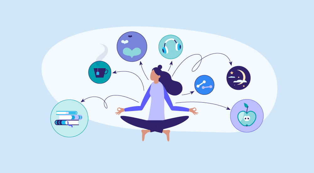 Conceptual illustration representing mental health in the workplace.