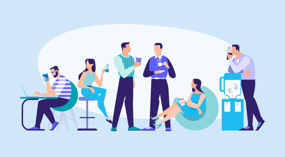 A conceptual idea of a new employee orientation.
