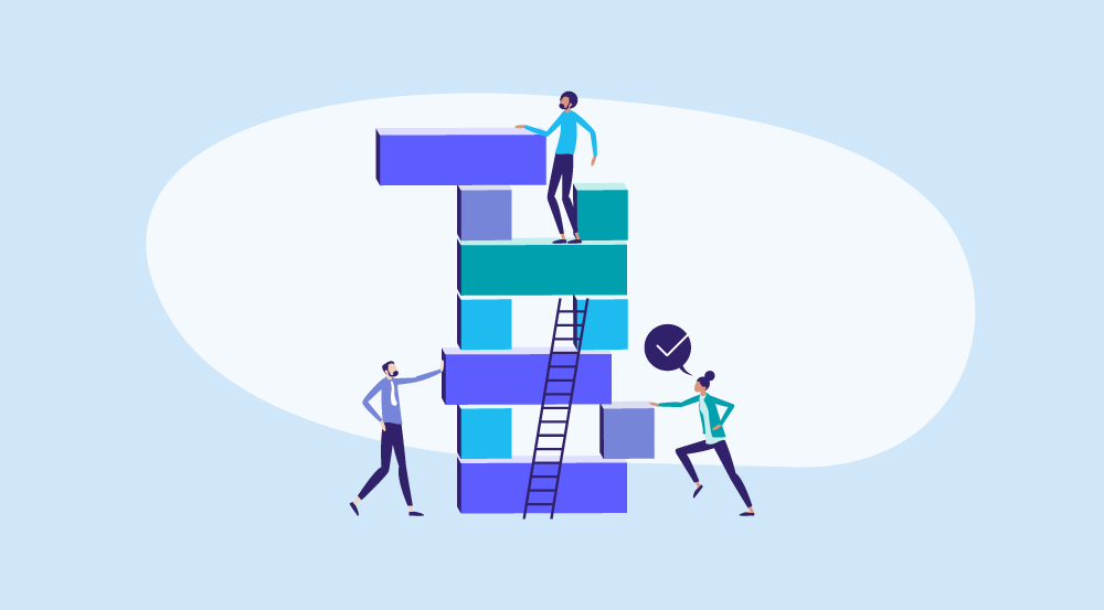 Conceptual depiction of a new employee training plan.