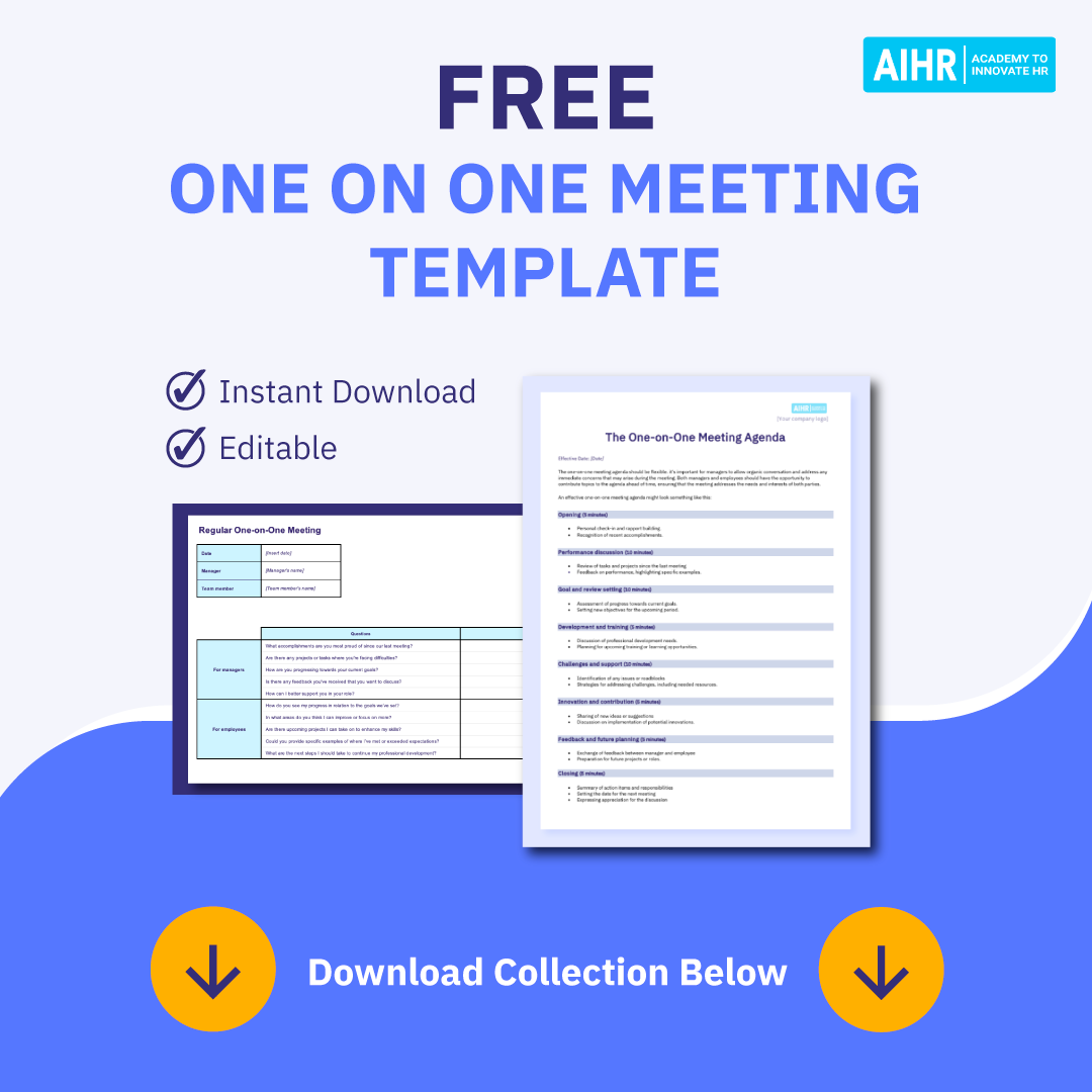 10 One on One Meeting Templates for Productive Meetings AIHR 10 One on One Meeting Templates for Productive Meetings AIHR
