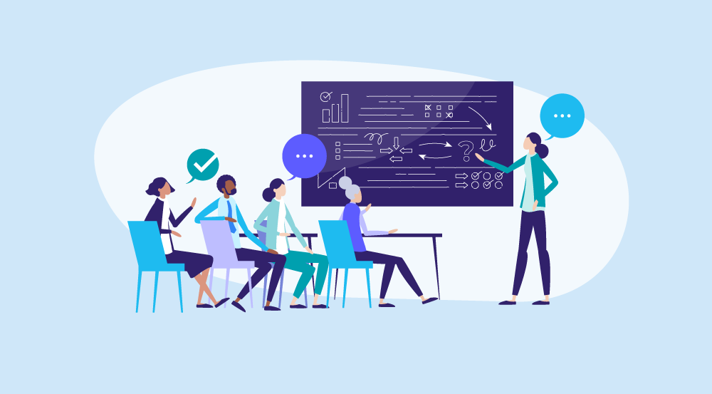 Conceptual depiction of organizational development training.