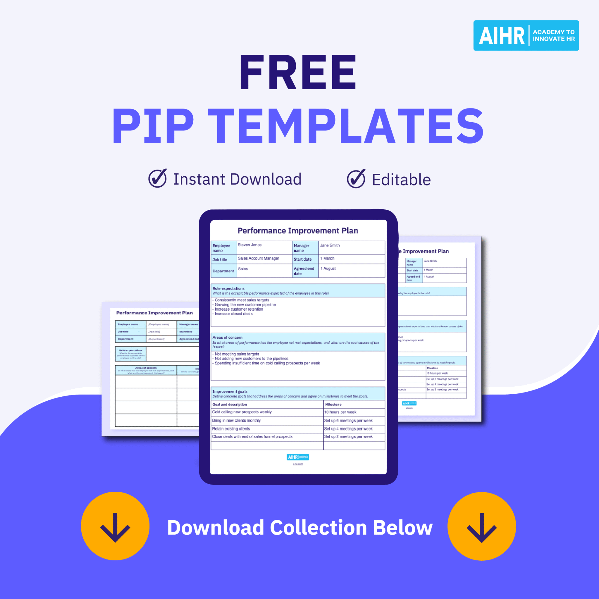 Performance Improvement Plan Template Guide Free Download AIHR