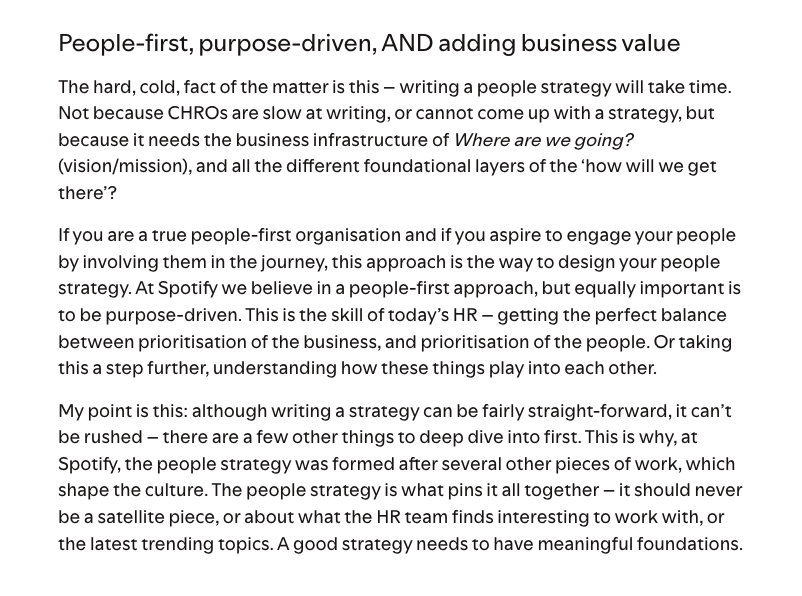 Spotify’s people strategy.