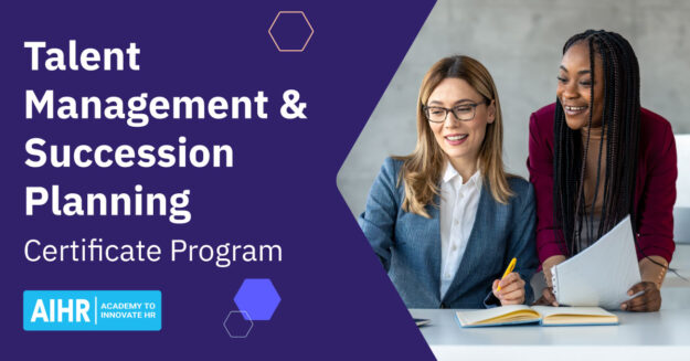 two talent management professionals collaborating