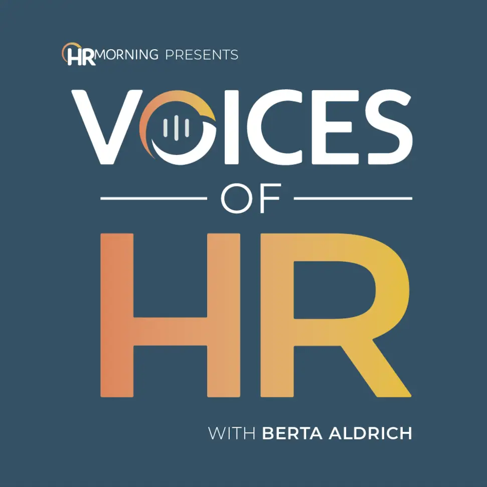 Voices of HR podcast logo.