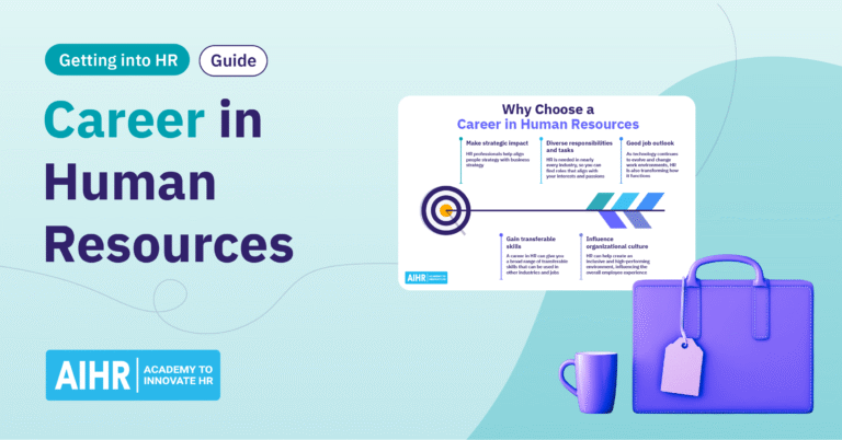 Guide cover about starting a career in human resources with reasons to choose HR.