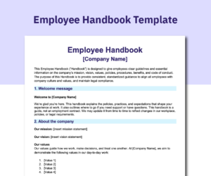 [FREE] Employee Handbook Template: A Complete Guide - AIHR