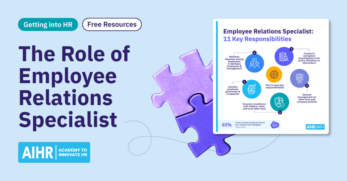 A conceptual image of an Employee Relations Specialist role.