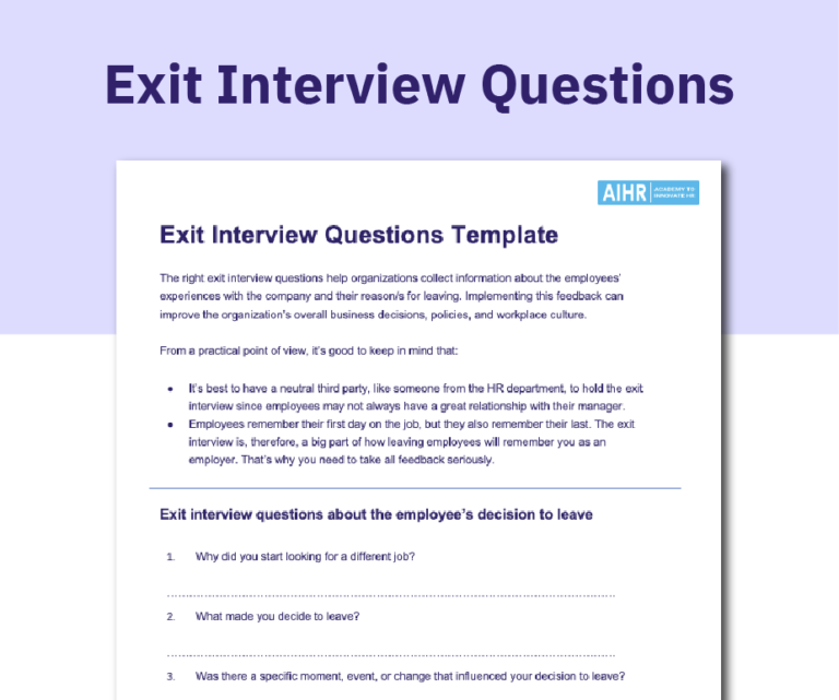 50 Exit Interview Questions To Ask Employees [Plus Free Template]