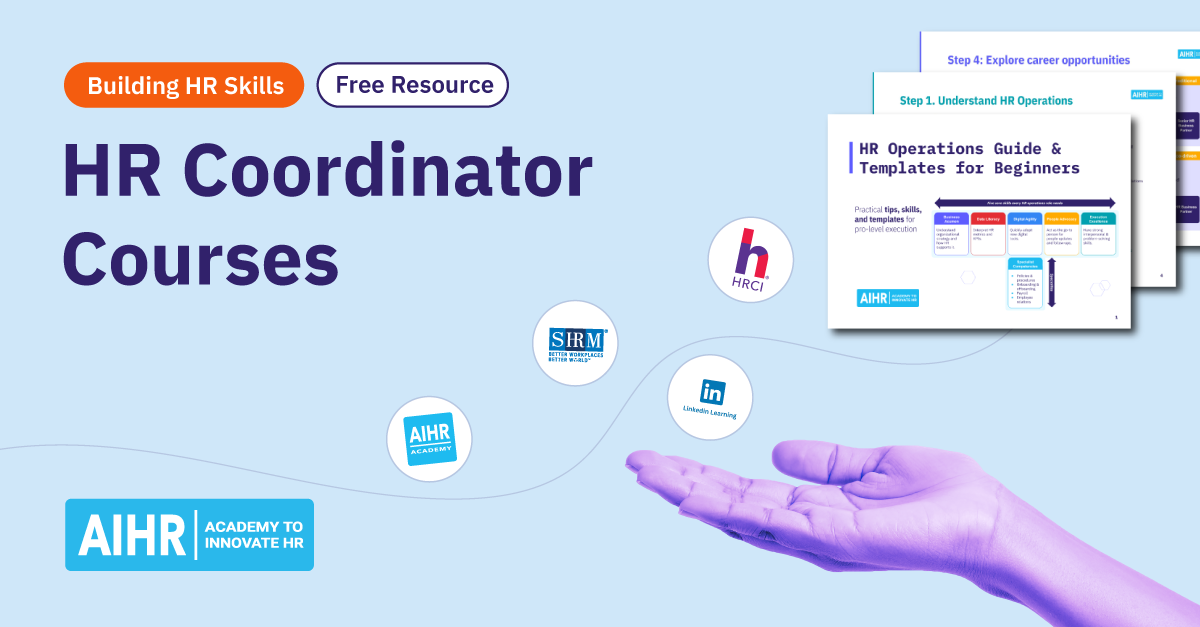 A conceptual idea of HR coordinator courses.