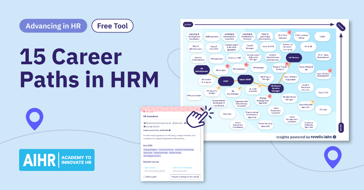 A conceptual representation of a Human Resource Management career.
