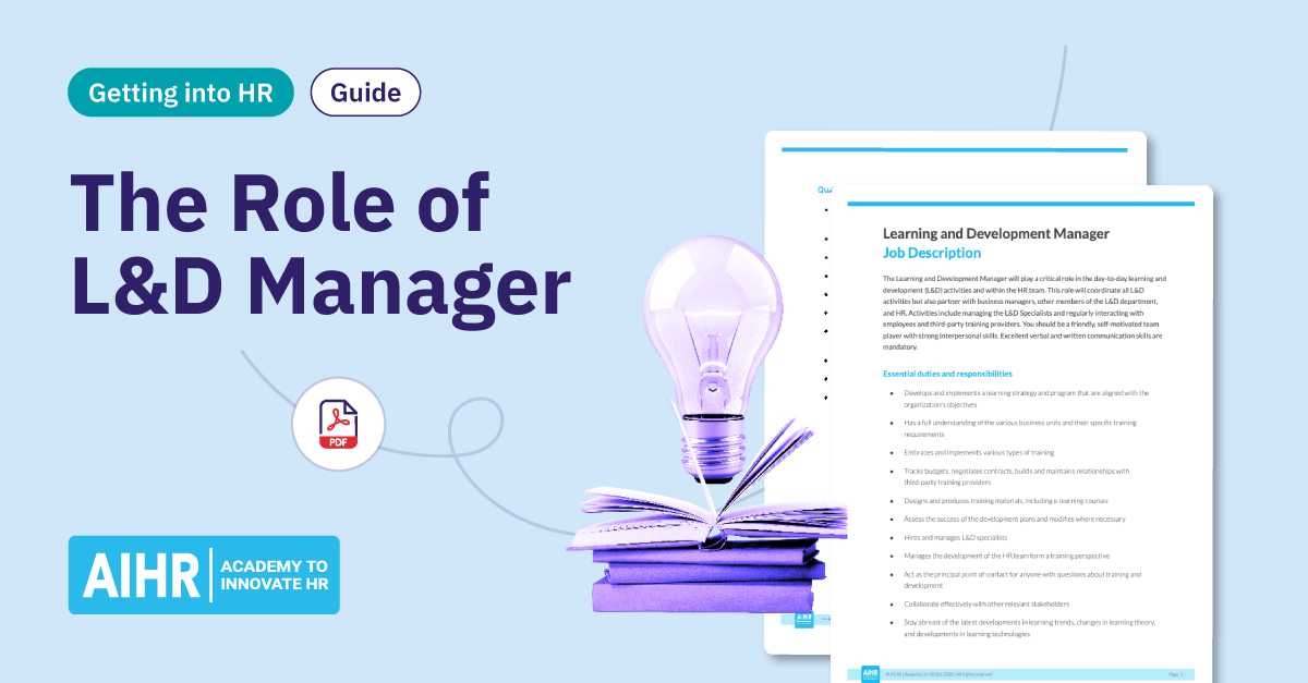 A conceptual idea of an L&D Manager.