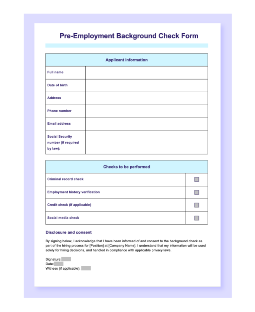 [Free] Background Check Form: Plus a Detailed How-To Guide - AIHR