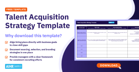 Preview of a free talent acquisition strategy template.