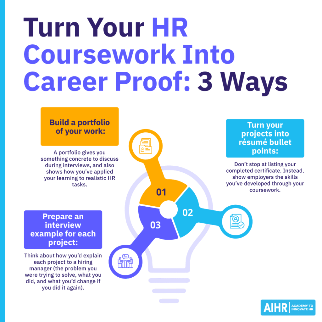 3 ways to turn your HR coursework into career proof.