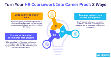 3 ways to turn your HR coursework into career proof.