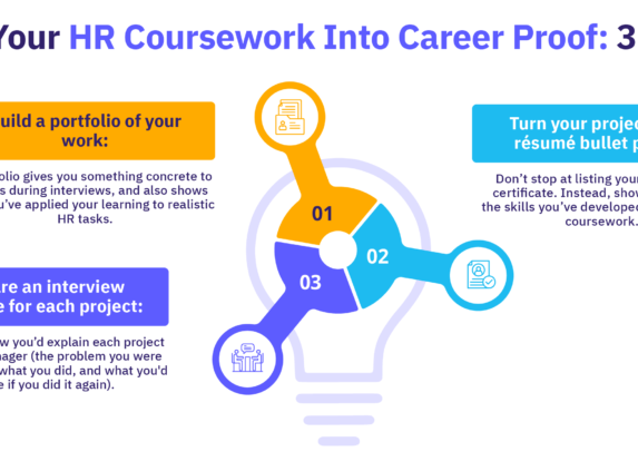 3 ways to turn your HR coursework into career proof.